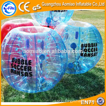 Half color 1.2/1.5/1.6/1.8m bubble football inflatable body bumper ball for adult